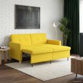 vidaXL Rozkladací gauč Svetložltá 154 x 94,5 x 80,5 cm Látka