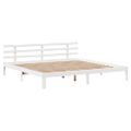 vidaXL Posteľný rám so zásuvkami biely 200x200 cm borovicový masív