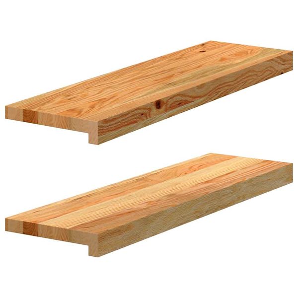 vidaXL Okenný parapet 2 ks svetlohnedá 70x20x2 cm dubový masív
