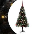vidaXL Vianočný stromček Čierna 150 cm PVC