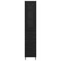 vidaXL Highboard Čierny dub 34,5 x 34 x 180 cm Kompozitné drevo