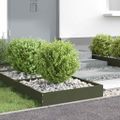 vidaXL Obrubník trávnika 60 x 60 x 13 cm Oceľ Olivovo zelená