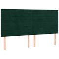vidaXL Posteľný rám boxsping s matracom tmavozelený 160x200 cm zamat
