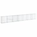 vidaXL Gabiónový kôš s krytom 700x50x100 cm pozinkované železo