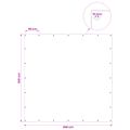 vidaXL Plachta s očkami Zelená 3 x 3 m 140 gsm PE
