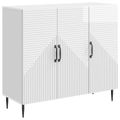 vidaXL Servírovacia skriňa Biela s vysokým leskom 89 x 34,5 x 80 cm