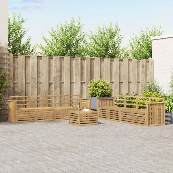 vidaXL Súpravy pohoviek 9 pcs Biela 59 x 59 x 37 cm