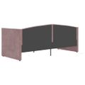 vidaXL Pohovka s matracom a USB ružová zamatová 90x200 cm