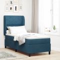 vidaXL Posteľ s pružinovým rámom Tmavomodrá 200 x 80 cm Zamat