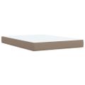 vidaXL Boxspring posteľ s matracom kapučínová 140x190 cm umelá koža