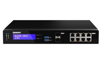 QNAP NVPE zariadenia QuCPE-3032-C3558R-8G (4core C3558R 2,4GHz, 8GB RAM, 2x M.2, 8x2,5GbE, 2x10G SFP+)