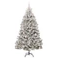 vidaXL Umelý Sklápací Vianočný Stromček 300 LED Zelená a biela 180 cm
