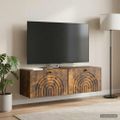 vidaXL Nástenná TV skrinka Dymový dub 98 x 31 x 30 cm Kompozitné drevo