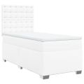 vidaXL Boxspring posteľ s matracom biela 80x200 cm umelá koža