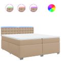 vidaXL Boxspring posteľ s matracom kapučínová 200x200 cm umelá koža