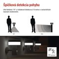 LED záhradné solárne nástenné svietidlo TERION, senzor súmraku, 12,5 x 14,7 x 14,6 cm