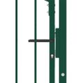 vidaXL Plotová brána EMMEN s hrotmi, oceľ 104x147 cm, zelená