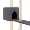 vidaXL Škrabadlo pre mačky so stĺpikmi tmavosivé 82 cm