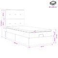 vidaXL Polohovací postel s matrací Modrá 80 x 200 cm Látka
