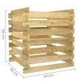 vidaXL Latkový záhradný kompostér 90x90x90 cm impregnovaná borovica