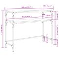 vidaXL Konzolový stolík hnedý dub 100x35,5x75 cm kompozitné drevo