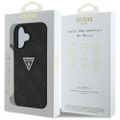 Guess Hardcase PU Grained Hot Stamp 4G Triangle Metal Puzdro pre iPhone 16 6,1" Čierna