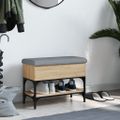 vidaXL Lavička na topánky dub sonoma 62x32x45 cm kompozitné drevo