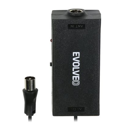 EVOLVEO Amp 1, anténny zosilňovač FM/DAB+/DVB-T2, filter LTE,4G,5G