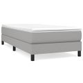 vidaXL Posteľný rám s boxspringom bledosivý 100x200 cm látka