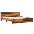 vidaXL Rám postele s čelom Staré drevo 203 x 185 x 70 cm