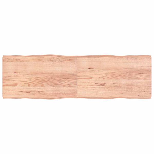 vidaXL Stolová doska svetlohnedá 200x60x(2-6)cm ošetrený masív hrany