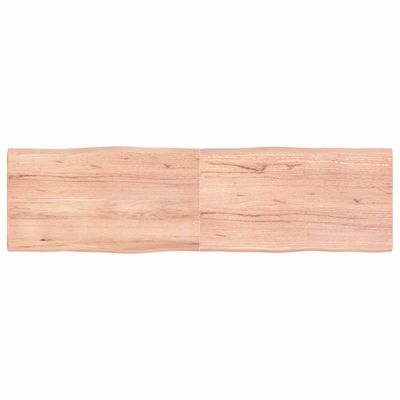 vidaXL Stolová doska svetlohnedá 180x50x(2-4)cm ošetrený masív hrany