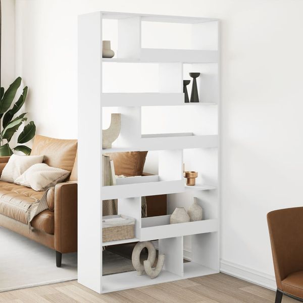 vidaXL Deliaca stena biela 100x33x187,5 cm kompozitné drevo