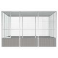 vidaXL Klietka pre vtáky sivá 302,5x324,5x211,5 cm pozinkovaná oceľ