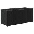 vidaXL Záhradný kvetináč s 2 nádobami čierny 72x30x32 cm polyratan