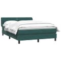 vidaXL Posteľný rám boxsping s matracom tmavozelený 160x210 cm zamat