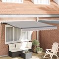 vidaXL Sklopná markíza Svetlosivá 300 x 250 cm Tkanina a hliník