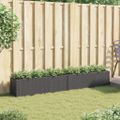 vidaXL Záhradné kvetináče 3 nádoby 2 ks čierne 105x30x32 cm polyratan