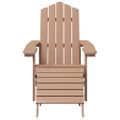 vidaXL Záhradné stoličky s podnožkami Adirondack 2 ks HDPE hnedé