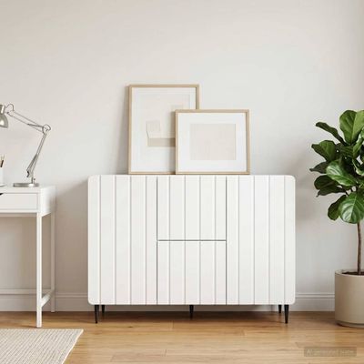 vidaXL Servírovacia skriňa Biela 89 x 34,5 x 62 cm Kompozitné drevo