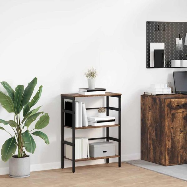 vidaXL Regál na knihy Dymová dub 60 x 29,5 x 81 cm Kompozitné drevo