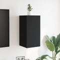vidaXL Nástenné TV skrinky 2 ks čierne 30,5x30x30 cm