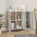 vidaXL Komoda betónová sivá 90x34x80 cm kompozitné drevo