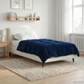 vidaXL Prikrývka na celý rok 155 x 220 cm 4 ročné obdobia Tmavomodrá