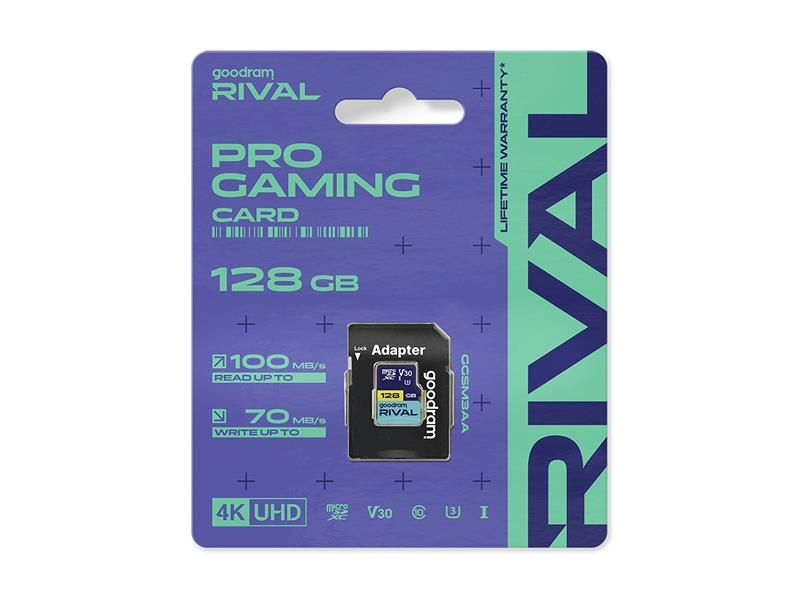 Pamäťová karta GOODRAM Rival microSD 128 GB V30 UHS-III s adaptérom