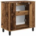 vidaXL Kozmetický stolík do kúpeľne Staré drevo 60 x 35 x 60 cm