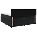 vidaXL Posteľ boxspring s matracom Čierna 200 x 200 cm Zamat