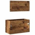 VidaXL Kúpeľňová skrinka so zrkadlom Old Wood Tried Wood