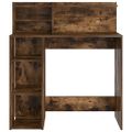 vidaXL Stôl Dymová dub Kompozitné drevo 90 x 48 x 101,5 cm