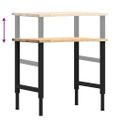 vidaXL pracovný stôl 80x60x(71,5-98) cm masívny dub